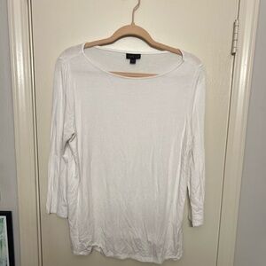 J. Jill Classic White Long Sleeve Top